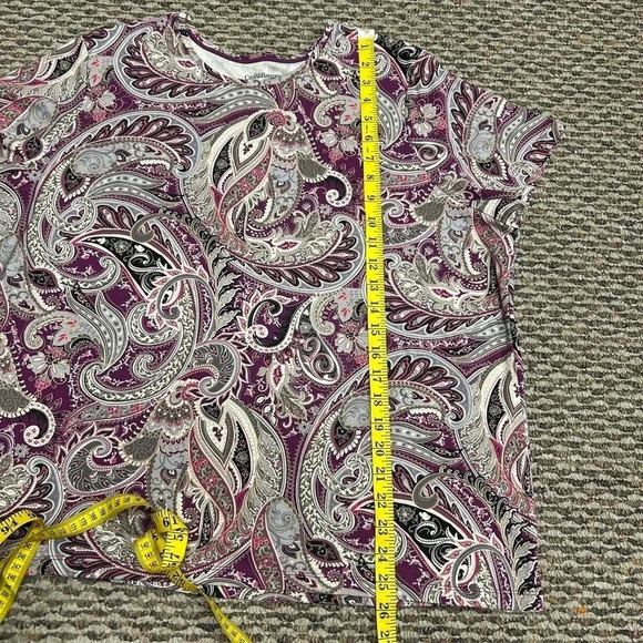 Y2K Purple Paisley Top - Picture 5 of 5